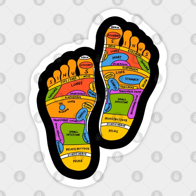 Reflexology - Reiki Feet Sticker by isstgeschichte